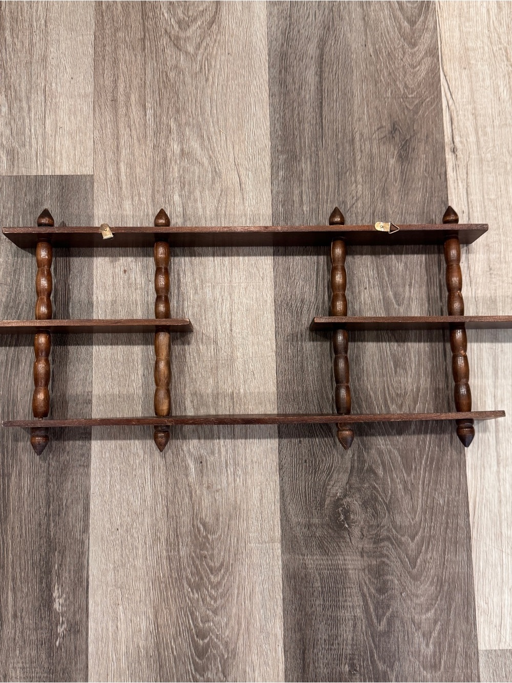 Vintage Wooden Spindle Wall Display Shelf For Small Knick Knack 26”x10”x2” - Picture 5 of 9